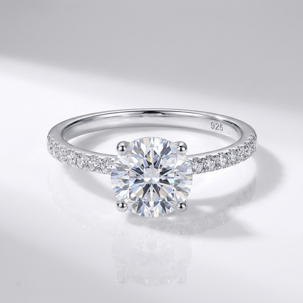 CLASSIC ROUND ZIRCONIA SILVER RING