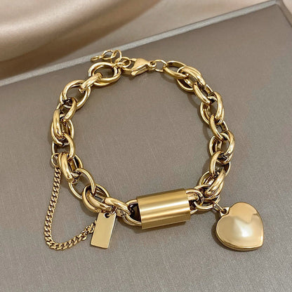 Heartened Chunky Bracelet | Gold