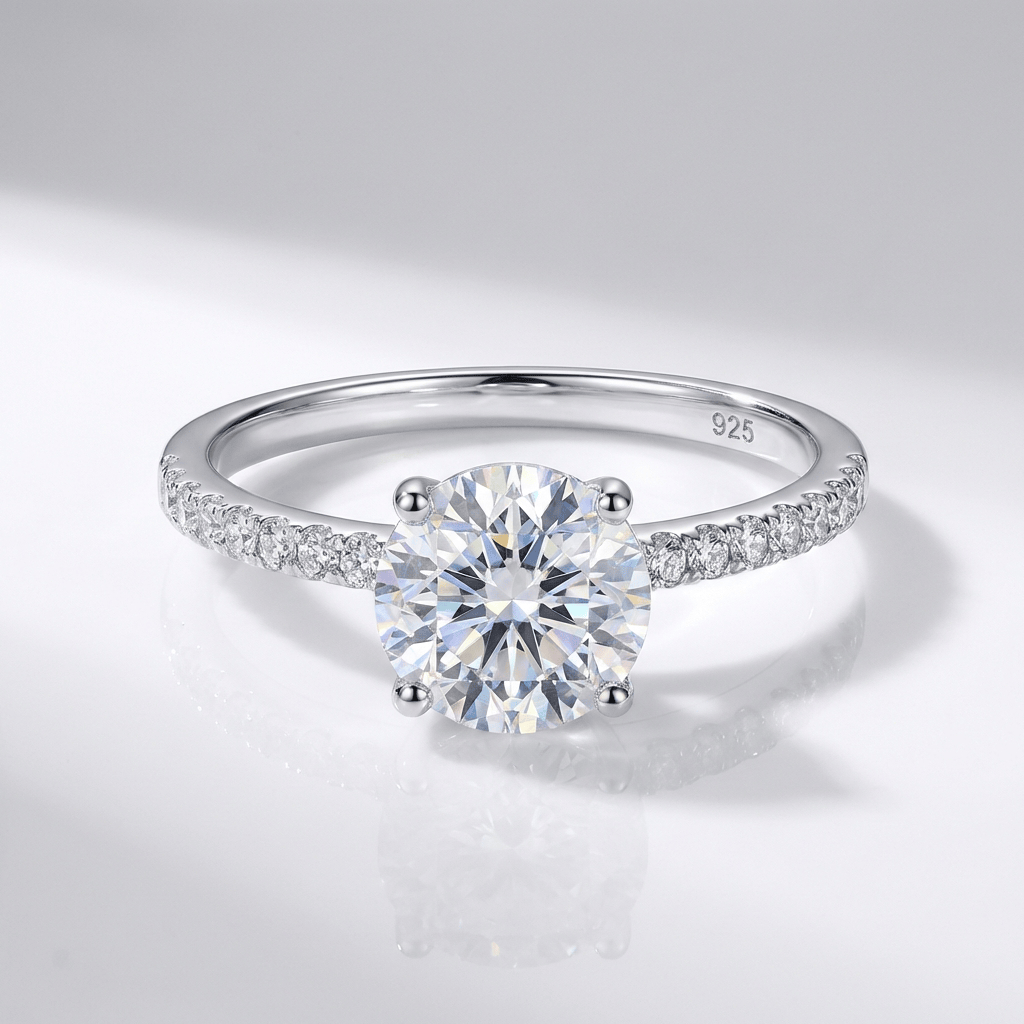 CLASSIC ROUND ZIRCONIA SILVER RING